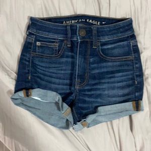 American Eagle dark washed shorts